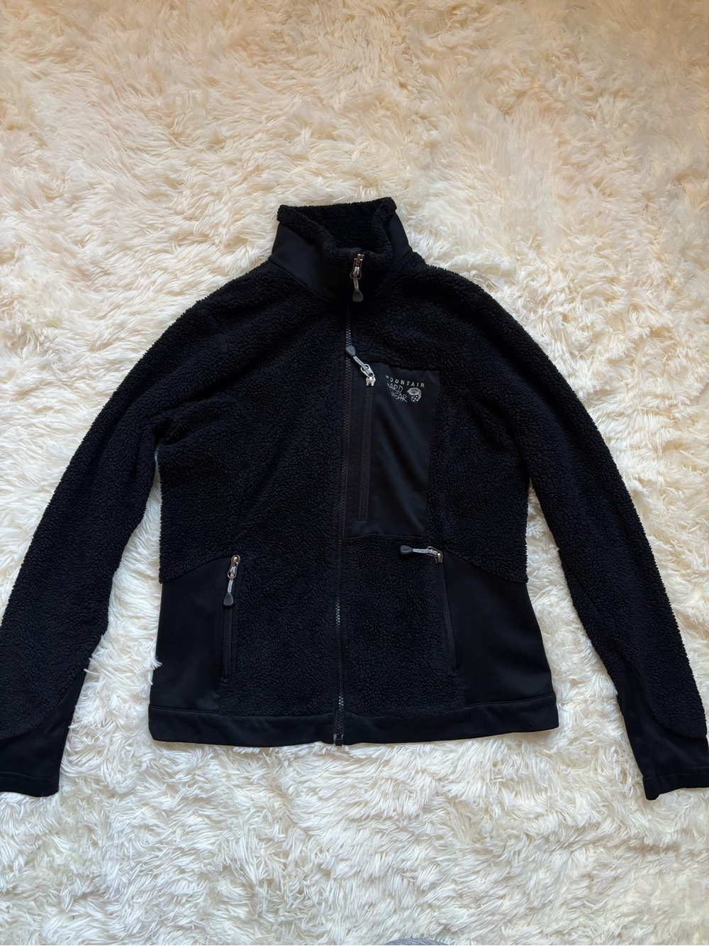 Mountain Hardwear Sherpa Fleece Full Zip Jacket Black Womens XS